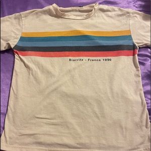 simplistic graphic tee with pop of colors